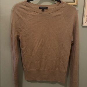 Banana Republic Tan Crew Neck Sweater - 100% Merino Wool